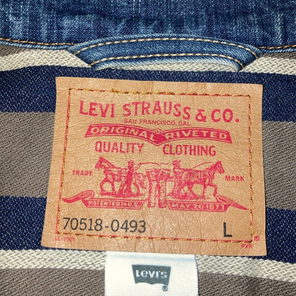 LEVI’S EXCEPTIONAL!! VINTAGE NWOT TRUCKER JACKET - Picture 6 of 8